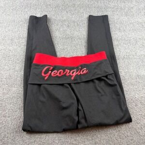 Colosseum Athletics Leggings Womens XS Black Red Georgia Bulldogs Foldover Waist
